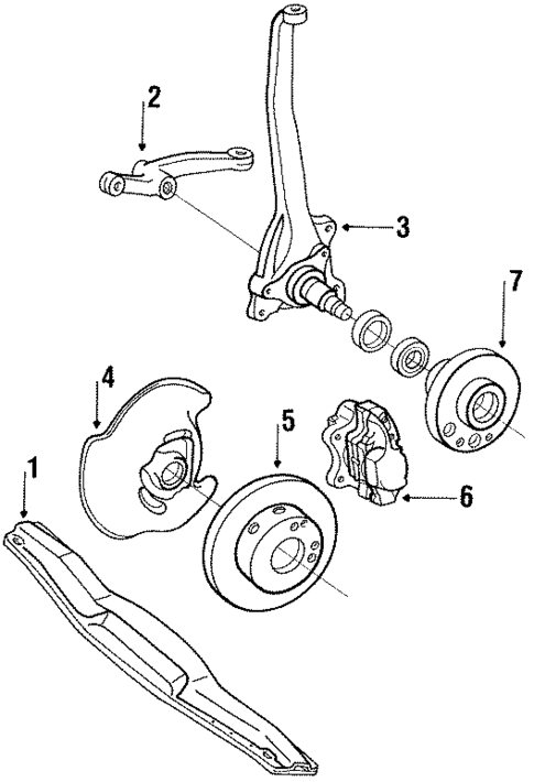 Front Suspension for 1991 Mercedes-Benz 350SD #0