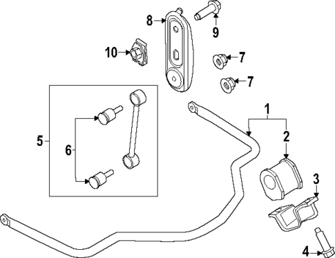 Stabilizer Bar & Components for 2023 Ford F-450 Super Duty #0