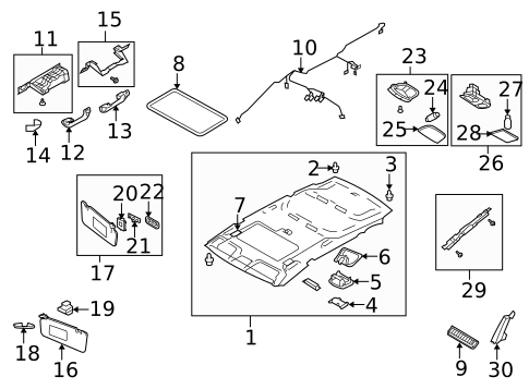 Interior Trim - Roof for 2014 Subaru Tribeca #0