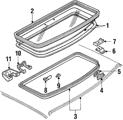 Sunroof for 1984 Mercury Lynx #1