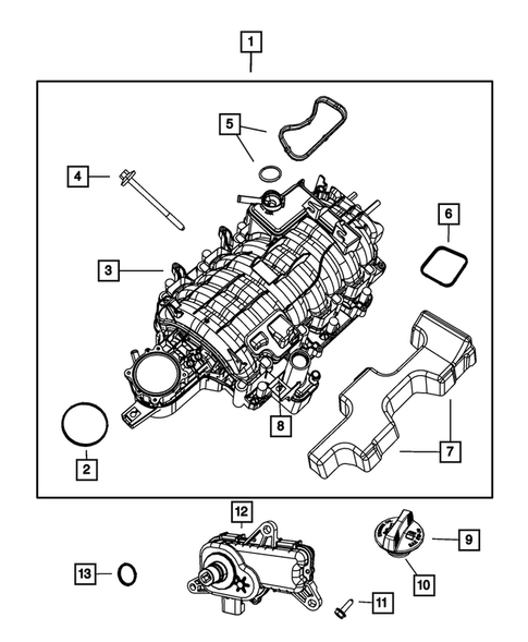 Manifolds and Vacuum Fittings for 2013 Ram 2500 #0