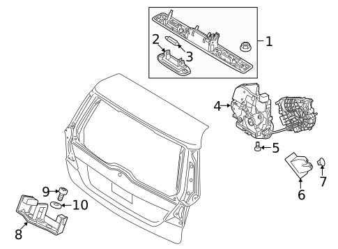 Liftgate for 2010 Volvo V70 #1