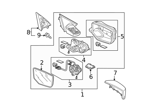 Outside Mirrors for 2008 Honda Accord #0