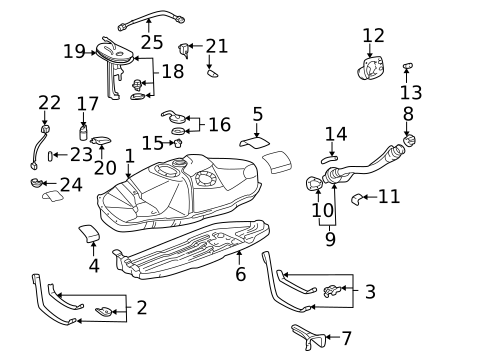 Fuel System Components for 1996 Toyota Tacoma #1