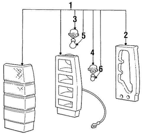 Tail Lamps for 1985 Volvo 760 #1
