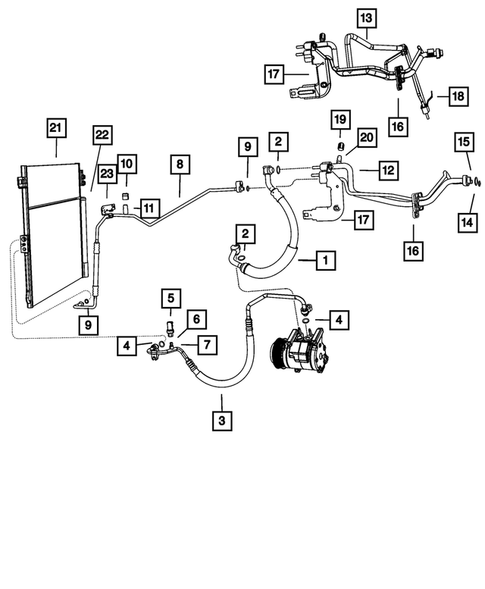 Air Conditioner and Heater Plumbing for 2012 Dodge Durango #0