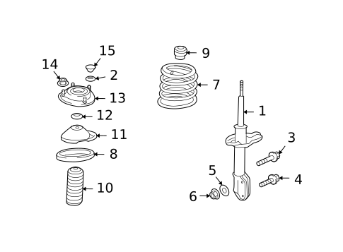 Struts & Components for 2009 Subaru Forester #0