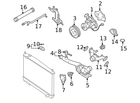 Water Pump for 2010 INFINITI M45 #0