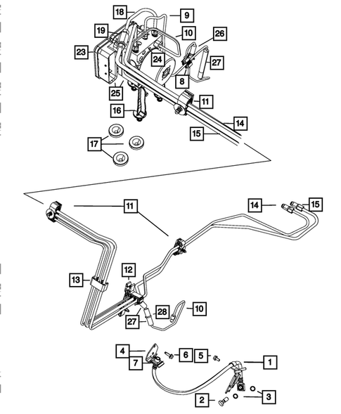Hydraulic Control Unit, Brake Tubes and Hoses for 2008 Chrysler 300 #0
