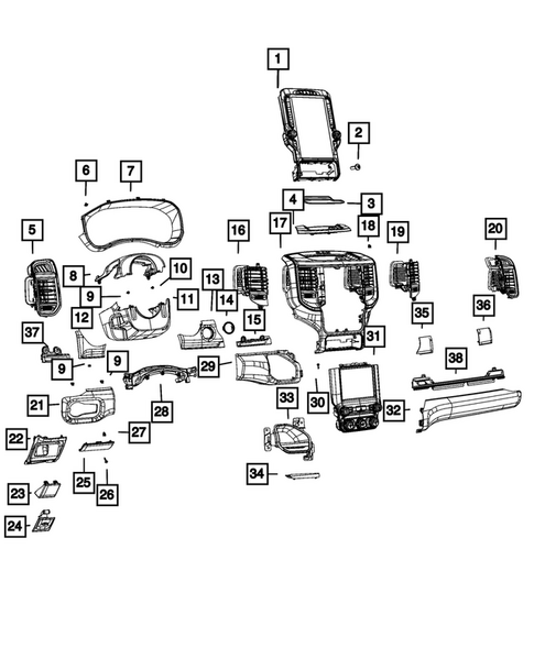 Instrument Panel for 2025 Ram 3500 #0