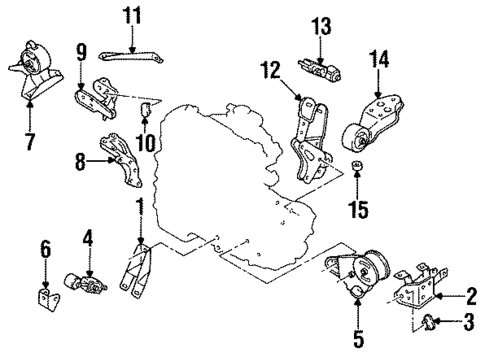 Engine & Trans Mounting for 1990 Nissan Sentra #1