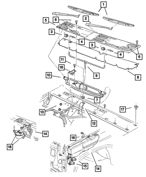 Windshield Wiper and Washer Systems for 2001 Jeep Cherokee #1