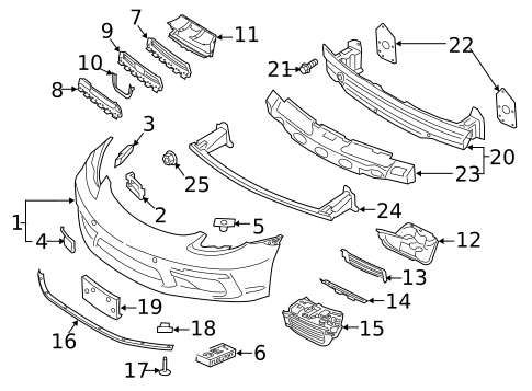 Bumper & Components - Front for 2017 Porsche 718 Boxster #1