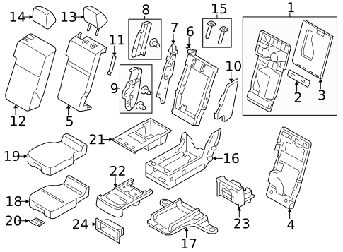 Front Seat Components for 2014 Ford F-150 #1