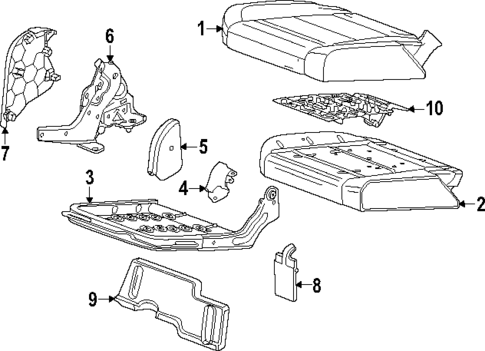 Rear Seat Components for 2024 Chevrolet Silverado EV #1