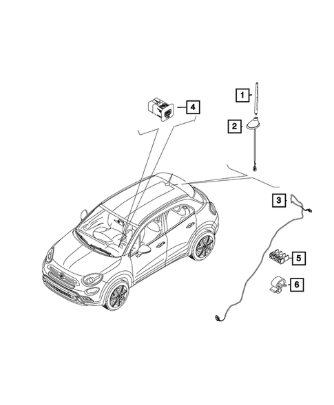 Radio, Antenna, Speakers, DVD, and Video systems for 2020 Fiat 500X #3