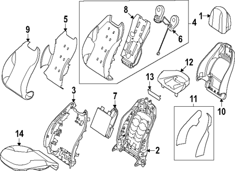 Passenger Seat Components for 2025 Mercedes-Benz EQE AMG® #0