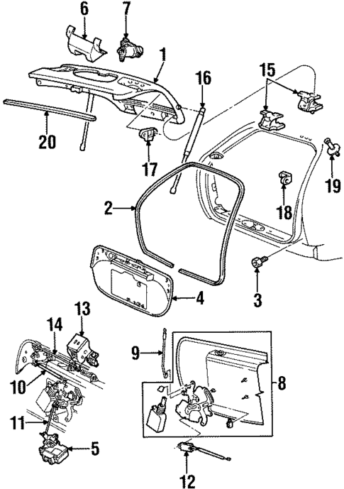 Gate & Hardware for 1996 Ford Taurus #0
