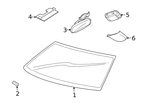 Glass - Windshield for 2008 Saab 9-3 #1