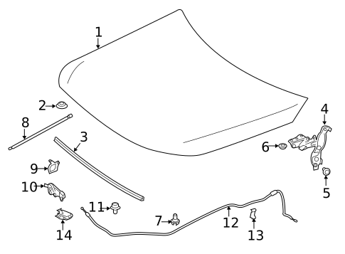 Hood & Components for 2021 Mercedes-Benz GLA 35 AMG® #1
