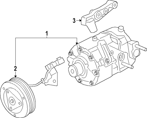 Condenser, Compressor & Lines for 2024 Lincoln Nautilus #1