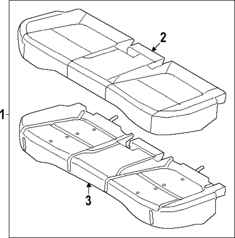 Rear Seat Components for 2024 Hyundai Elantra #1