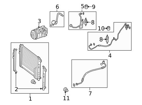 Condenser, Compressor & Lines for 2014 Mercedes-Benz C63 AMG #2