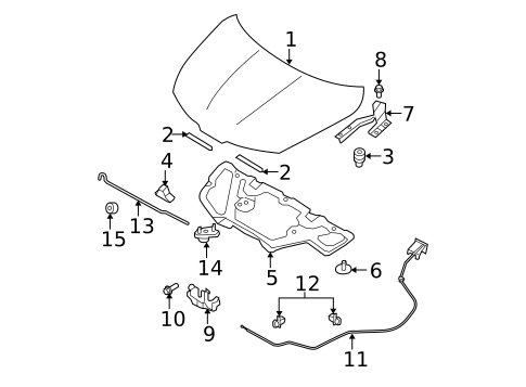 Hood & Components for 2009 Nissan Versa #0