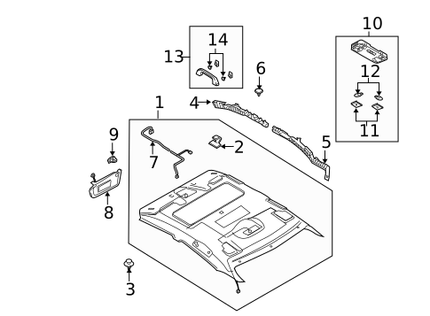 Interior Trim - Roof for 2005 Mazda 6 #0