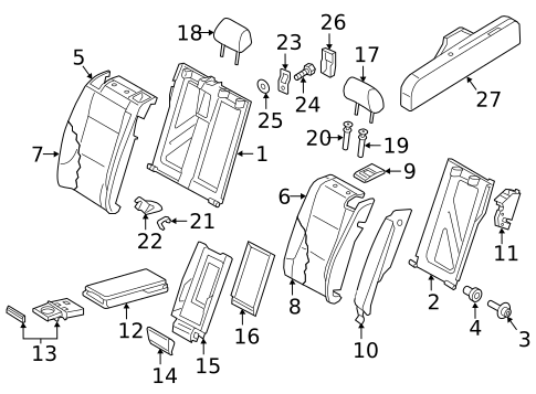 Rear Seat Components for 2017 Audi Q3 #0