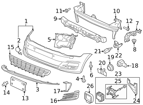 Bumper & Components - Front for 2015 Volkswagen GTI #0