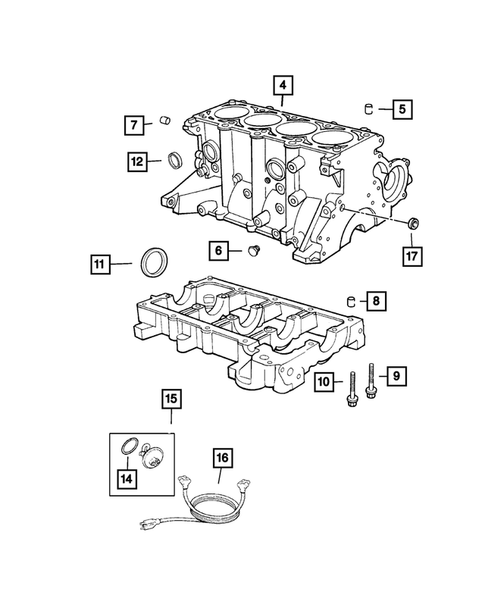 Cylinder Block for 2004 Dodge Caravan #0