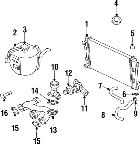 Radiator & Components for 1999 Chrysler Cirrus #0