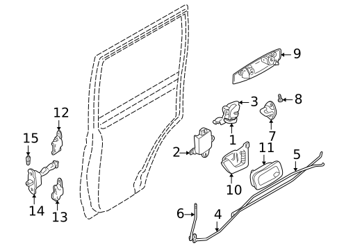 Lock & Hardware for 2005 Mitsubishi Montero #0