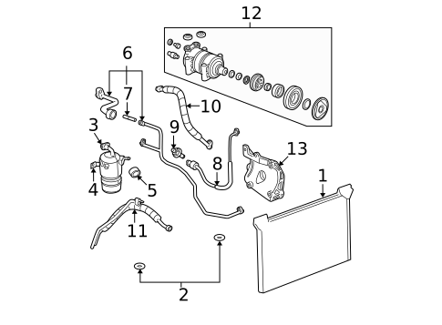 Hoses & Pipes for 2012 Cadillac Escalade #0