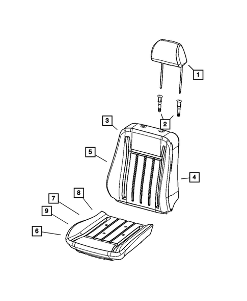 Front Seats - First Row for 2010 Dodge Challenger #1