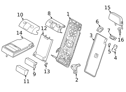 Rear Seat Components for 2022 BMW X3 #1