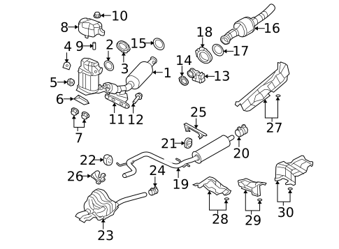 Exhaust Components for 2009 Volkswagen Jetta #0