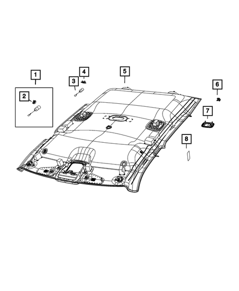 Headliners - Visors - Assist Straps for 2022 Ram 2500 #0