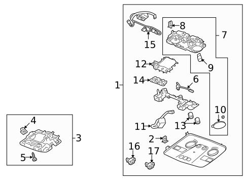 Overhead Console for 2009 Saturn Outlook #1