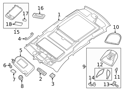 Interior Trim - Roof for 2013 INFINITI JX35 #0