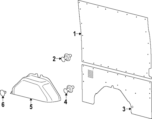 Interior Trim - Side Panel for 2024 Ford Transit-350 #17