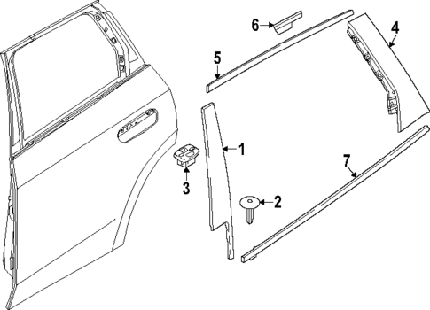 Exterior Trim - Rear Door for 2024 BMW X1 #0