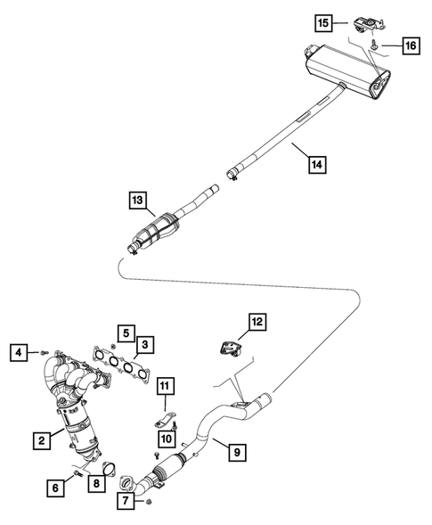 Exhaust System for 2016 Fiat 500X #0