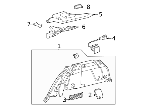 Interior Trim - Rear Body for 2021 Mercedes-Benz GLE63 AMG S #1