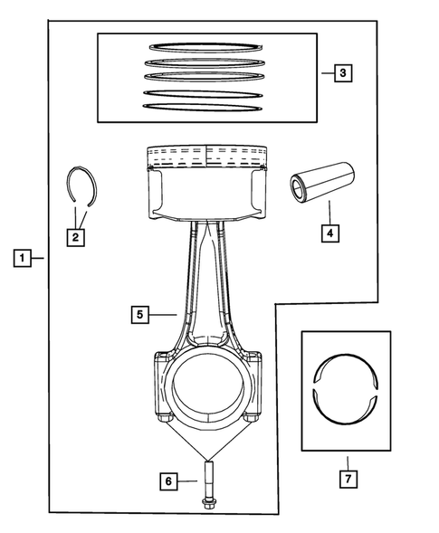 Crankshaft, Piston, Drive Plate, Flywheel, and Damper for 2011 Dodge Challenger #1