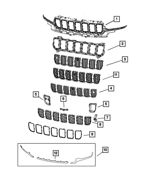Grilles for 2023 Jeep Grand Cherokee L #0