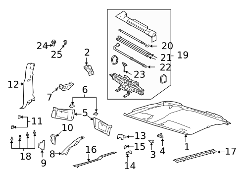 Interior Trim - Cab for 2008 Ford F-150 #1