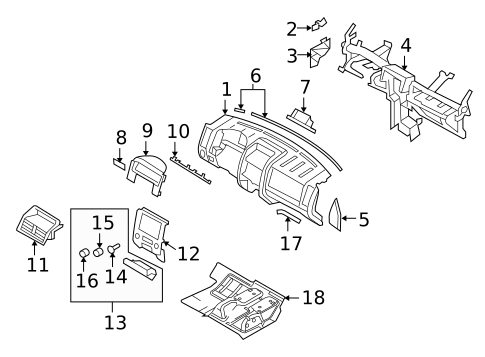 Instrument Panel for 2008 Mercury Mariner #1
