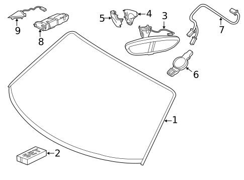 Glass - Windshield for 2019 Porsche 911 #1